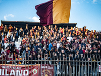 AS Roma fans attend the Serie A match between Monza and AS Roma at U-Power Stadium in Monza, Italy, on October 6, 2024. (