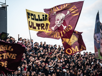 AS Roma fans attend the Serie A match between Monza and AS Roma at U-Power Stadium in Monza, Italy, on October 6, 2024. (