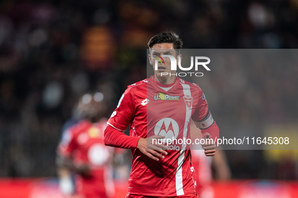 Matteo Pessina of AC Monza plays during the Serie A match between Monza and AS Roma at U-Power Stadium in Monza, Italy, on October 6, 2024. 