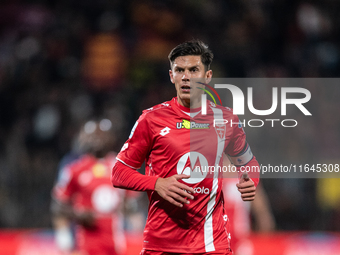 Matteo Pessina of AC Monza plays during the Serie A match between Monza and AS Roma at U-Power Stadium in Monza, Italy, on October 6, 2024....