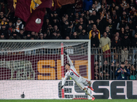 Samuel Pizzignacco, goalkeeper of AC Monza, plays during the Serie A match between Monza and AS Roma at U-Power Stadium in Monza, Italy, on...