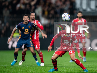 Matteo Pessina of AC Monza plays during the Serie A match between Monza and AS Roma at U-Power Stadium in Monza, Italy, on October 6, 2024....