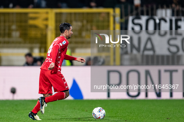 Armando Izzo of AC Monza plays during the Serie A match between Monza and AS Roma at U-Power Stadium in Monza, Italy, on October 6, 2024. 