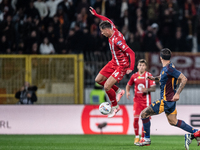 Daniel Maldini of AC Monza plays during the Serie A match between Monza and AS Roma at U-Power Stadium in Monza, Italy, on October 6, 2024....