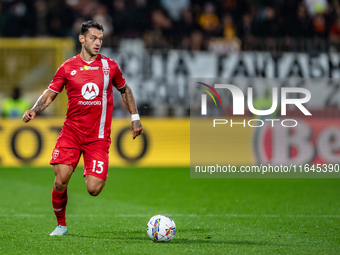 Pedro Pereira of AC Monza plays during the Serie A match between Monza and AS Roma at U-Power Stadium in Monza, Italy, on October 6, 2024. (