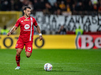 Pedro Pereira of AC Monza plays during the Serie A match between Monza and AS Roma at U-Power Stadium in Monza, Italy, on October 6, 2024. (