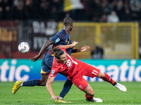 Milan Duric of AC Monza plays during the Serie A match between Monza and AS Roma at U-Power Stadium in Monza, Italy, on October 6, 2024. (