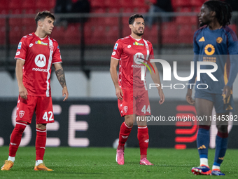 Andrea Carboni of AC Monza plays during the Serie A match between Monza and AS Roma at U-Power Stadium in Monza, Italy, on October 6, 2024....