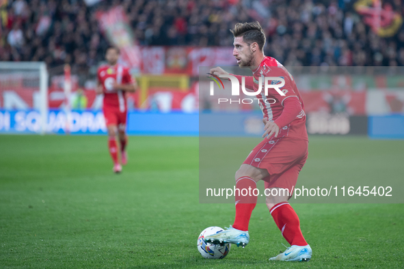 Georgios Kyriakopoulos of AC Monza plays during the Serie A match between Monza and AS Roma at U-Power Stadium in Monza, Italy, on October 6...