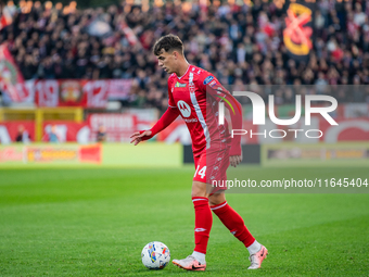 Daniel Maldini of AC Monza plays during the Serie A match between Monza and AS Roma at U-Power Stadium in Monza, Italy, on October 6, 2024....