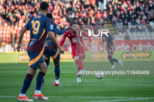 Georgios Kyriakopoulos of AC Monza plays during the Serie A match between Monza and AS Roma at U-Power Stadium in Monza, Italy, on October 6...