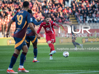 Georgios Kyriakopoulos of AC Monza plays during the Serie A match between Monza and AS Roma at U-Power Stadium in Monza, Italy, on October 6...