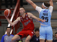 Jarrod Uthoff of Trieste is in action during the Italy Basket Serie A match between Napoli Basket and Pallacanestro Trieste at Fruit Village...