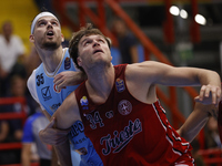 Jayce Johnson of Trieste is in action during the Italy Basket Serie A match between Napoli Basket and Pallacanestro Trieste at Fruit Village...