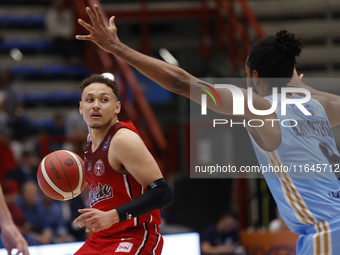 Colbey Ross of Trieste plays during the Italy Basket Serie A match between Napoli Basket and Pallacanestro Trieste at Fruit Village Arena in...