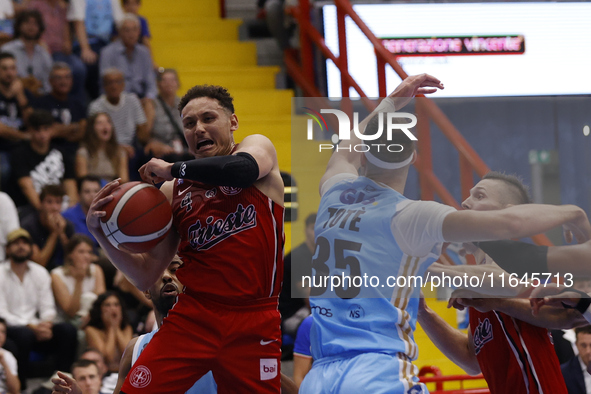 Colbey Ross of Trieste plays during the Italy Basket Serie A match between Napoli Basket and Pallacanestro Trieste at Fruit Village Arena in...