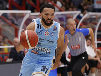 Deane Alexander Williams of Napoli plays during the Italy Basket Serie A match between Napoli Basket and Pallacanestro Trieste at Fruit Vill...