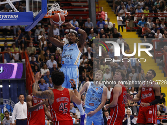 Charles Manning Jr of Napoli plays during the Italy Basket Serie A match between Napoli Basket and Pallacanestro Trieste at Fruit Village Ar...