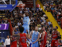 Charles Manning Jr of Napoli plays during the Italy Basket Serie A match between Napoli Basket and Pallacanestro Trieste at Fruit Village Ar...