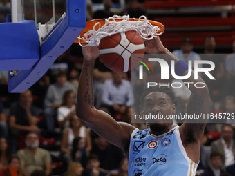 Charles Manning Jr of Napoli plays during the Italy Basket Serie A match between Napoli Basket and Pallacanestro Trieste at Fruit Village Ar...