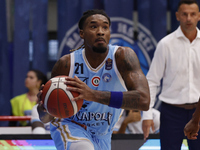 Charles Manning Jr of Napoli plays during the Italy Basket Serie A match between Napoli Basket and Pallacanestro Trieste at Fruit Village Ar...