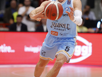 Giovanni De Nicolao of Napoli plays during the Italy Basket Serie A match between Napoli Basket and Pallacanestro Trieste at Fruit Village A...