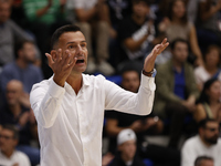 Igor Milicic, coach of Napoli, is in action during the Italy Basket Serie A match between Napoli Basket and Pallacanestro Trieste at Fruit V...