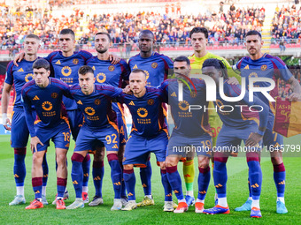 AS Roma lineup during the Italian championship Serie A football match between AC Monza and AS Roma at U-Power Stadium in Monza, Italy, on Oc...