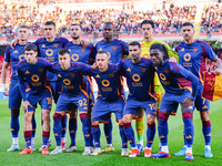 AS Roma lineup during the Italian championship Serie A football match between AC Monza and AS Roma at U-Power Stadium in Monza, Italy, on Oc...