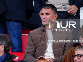 Paolo Maldini, father of Daniel Maldini (AC Monza), is present during the Italian championship Serie A football match between AC Monza and A...