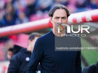 The head coach Alessandro Nesta (AC Monza) is present during the Italian championship Serie A football match between AC Monza and AS Roma at...