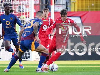 Daniel Maldini (AC Monza) participates in the Italian championship Serie A football match between AC Monza and AS Roma in Monza, Italy, on O...