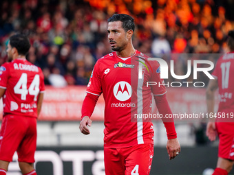 Armando Izzo (AC Monza) participates in the Italian championship Serie A football match between AC Monza and AS Roma at U-Power Stadium in M...