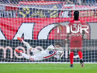 Samuel Pizzignacco (AC Monza) participates in the Italian championship Serie A football match between AC Monza and AS Roma at U-Power Stadiu...