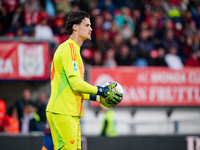 Mile Svilar (AS Roma) participates in the Italian championship Serie A football match between AC Monza and AS Roma at U-Power Stadium in Mon...