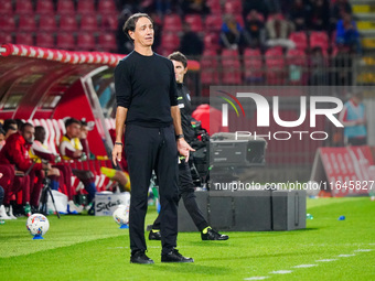 The head coach Alessandro Nesta (AC Monza) is disappointed during the Italian championship Serie A football match between AC Monza and AS Ro...