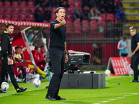 The head coach Alessandro Nesta (AC Monza) is present during the Italian championship Serie A football match between AC Monza and AS Roma at...