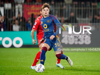 Nicola Zalewski (AS Roma) participates in the Italian championship Serie A football match between AC Monza and AS Roma at U-Power Stadium in...