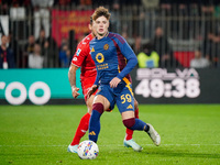 Nicola Zalewski (AS Roma) participates in the Italian championship Serie A football match between AC Monza and AS Roma at U-Power Stadium in...