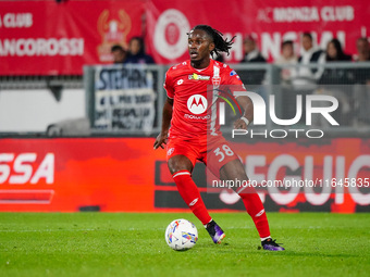 Warren Bondo (AC Monza) participates in the Italian championship Serie A football match between AC Monza and AS Roma at U-Power Stadium in M...