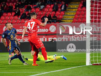 Dany Mota (AC Monza) scores a goal during the Italian championship Serie A football match between AC Monza and AS Roma in Monza, Italy, on O...