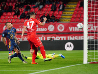 Dany Mota (AC Monza) scores a goal during the Italian championship Serie A football match between AC Monza and AS Roma in Monza, Italy, on O...