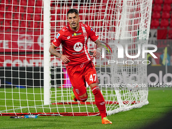 Dany Mota (AC Monza) celebrates the goal during the Italian championship Serie A football match between AC Monza and AS Roma at U-Power Stad...