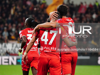 Dany Mota (AC Monza) celebrates the goal with Pablo Mari (AC Monza) during the Italian championship Serie A football match between AC Monza...