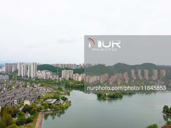 Housing for urban residents is seen in Yichang, Hubei province, China, on October 7, 2024. Today is World Habitat Day. 