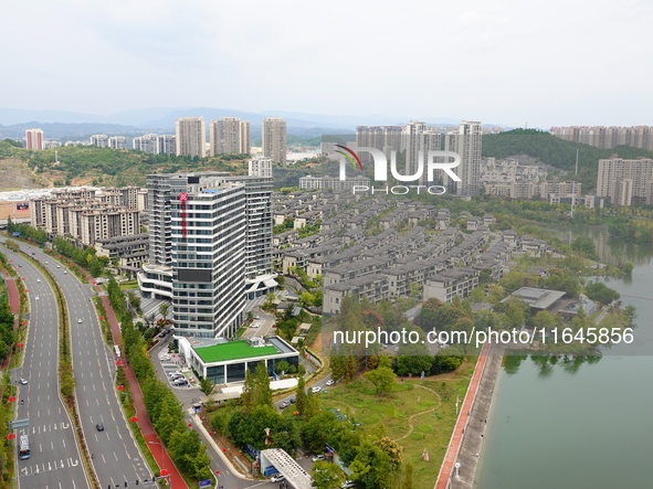 Housing for urban residents is seen in Yichang, Hubei province, China, on October 7, 2024. Today is World Habitat Day. 