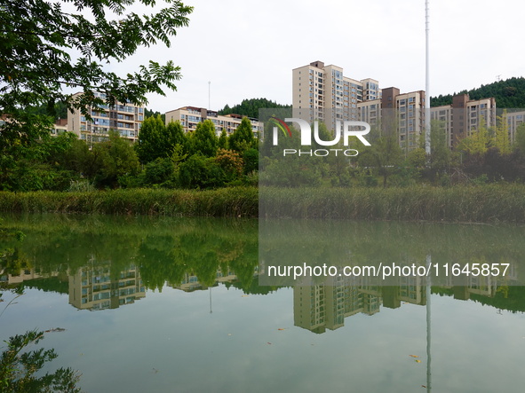 Housing for urban residents is seen in Yichang, Hubei province, China, on October 7, 2024. Today is World Habitat Day. 