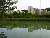 Housing for urban residents is seen in Yichang, Hubei province, China, on October 7, 2024. Today is World Habitat Day. (