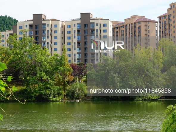 Housing for urban residents is seen in Yichang, Hubei province, China, on October 7, 2024. Today is World Habitat Day. 