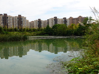 Housing for urban residents is seen in Yichang, Hubei province, China, on October 7, 2024. Today is World Habitat Day. (